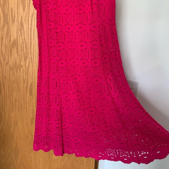Hot pink. Apt 9. size M lace dress - Picture 2 of 4